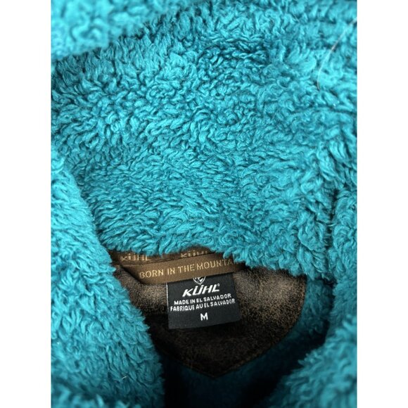 Kuhl Vest Womens Medium Blue Fleece Hooded Full Zip Outdoor Jacket Pockets Warm - Picture 2 of 7